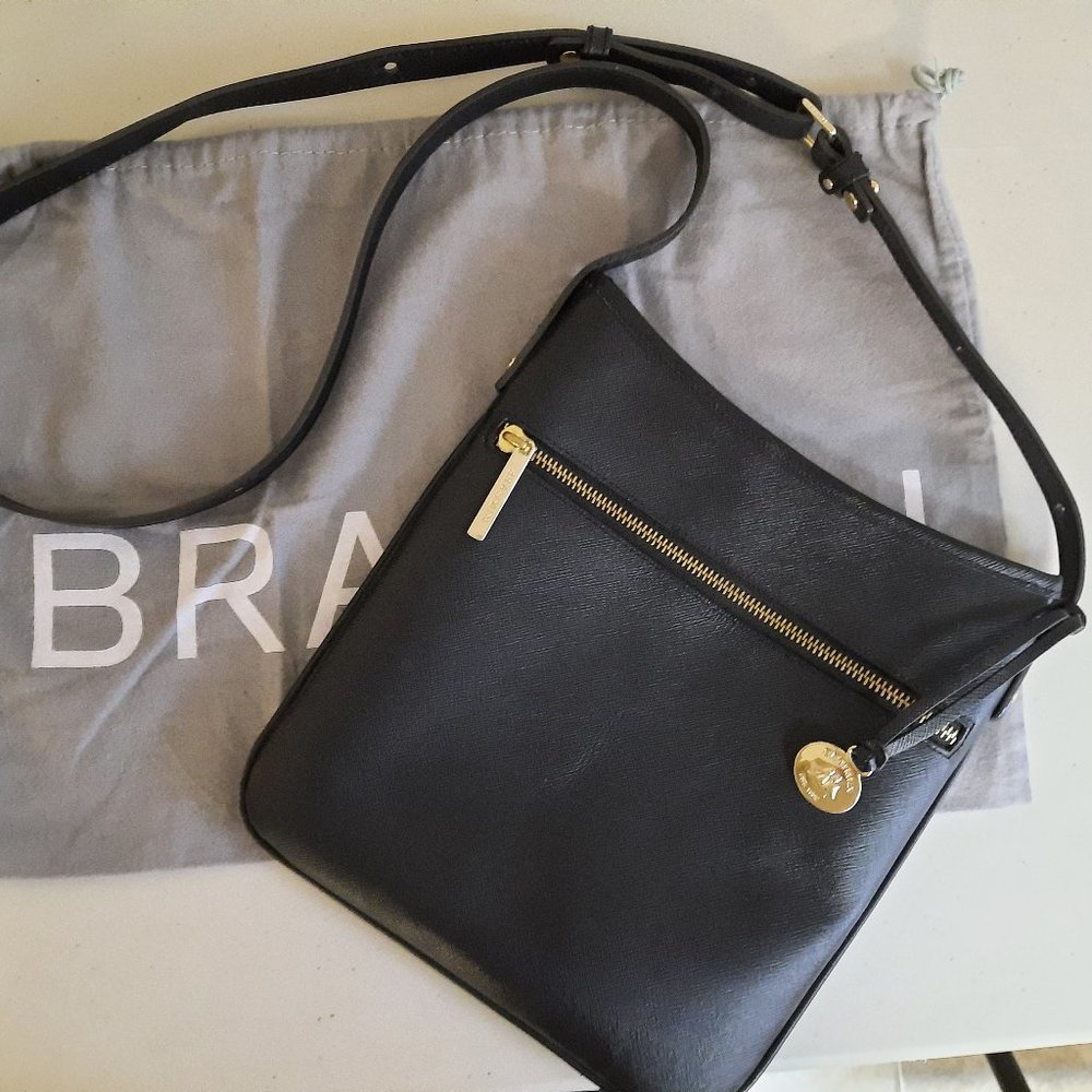 BRAHMIN Katie Crossbody Black Leather Bag